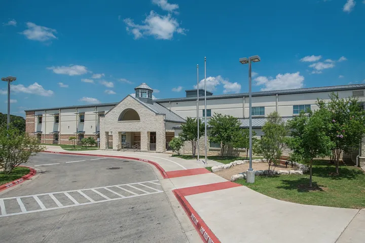 Suburban school campus environment in 78734 Austin area