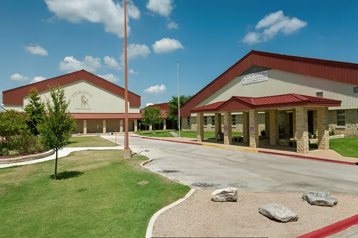 Suburban school campus environment in 78654 Marble Falls, TX