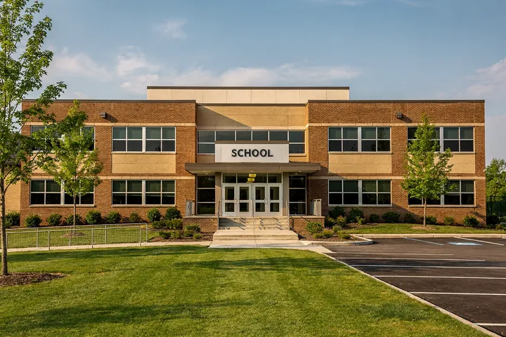 Suburban school campus environment in 78742 Austin area